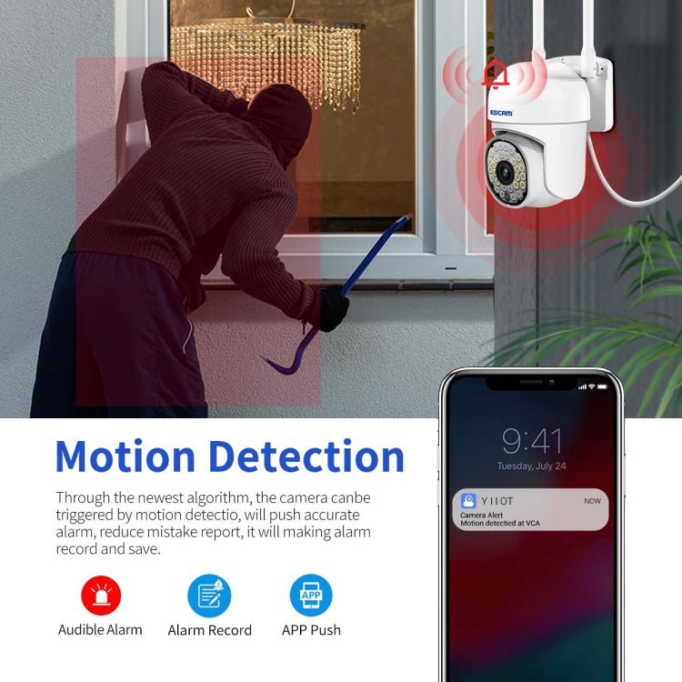ESCAM PT305 2MP HD Motion Detection WiFi Intelligent Dual-light Source Camera, PT305 ESCAM PT305 2MP HD Motion Detection WiFi Intelligent Dual-light Source Camera, PT305